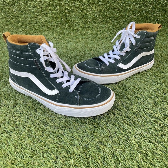 Vans Filmore Hi Vansguard Youth Shoes Size 7y Forrest Green Sued/Tan/White - Picture 6 of 12